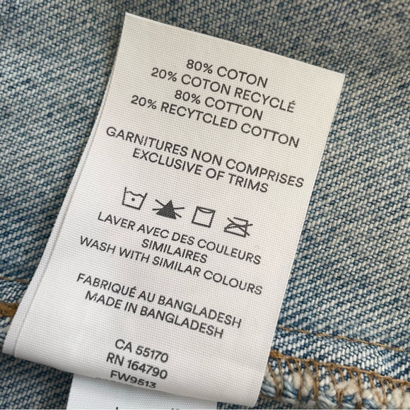 Frank & Oak Denim Jean Skirt Midi Maxi Size Medium With Slit Cotton - Picture 11 of 15